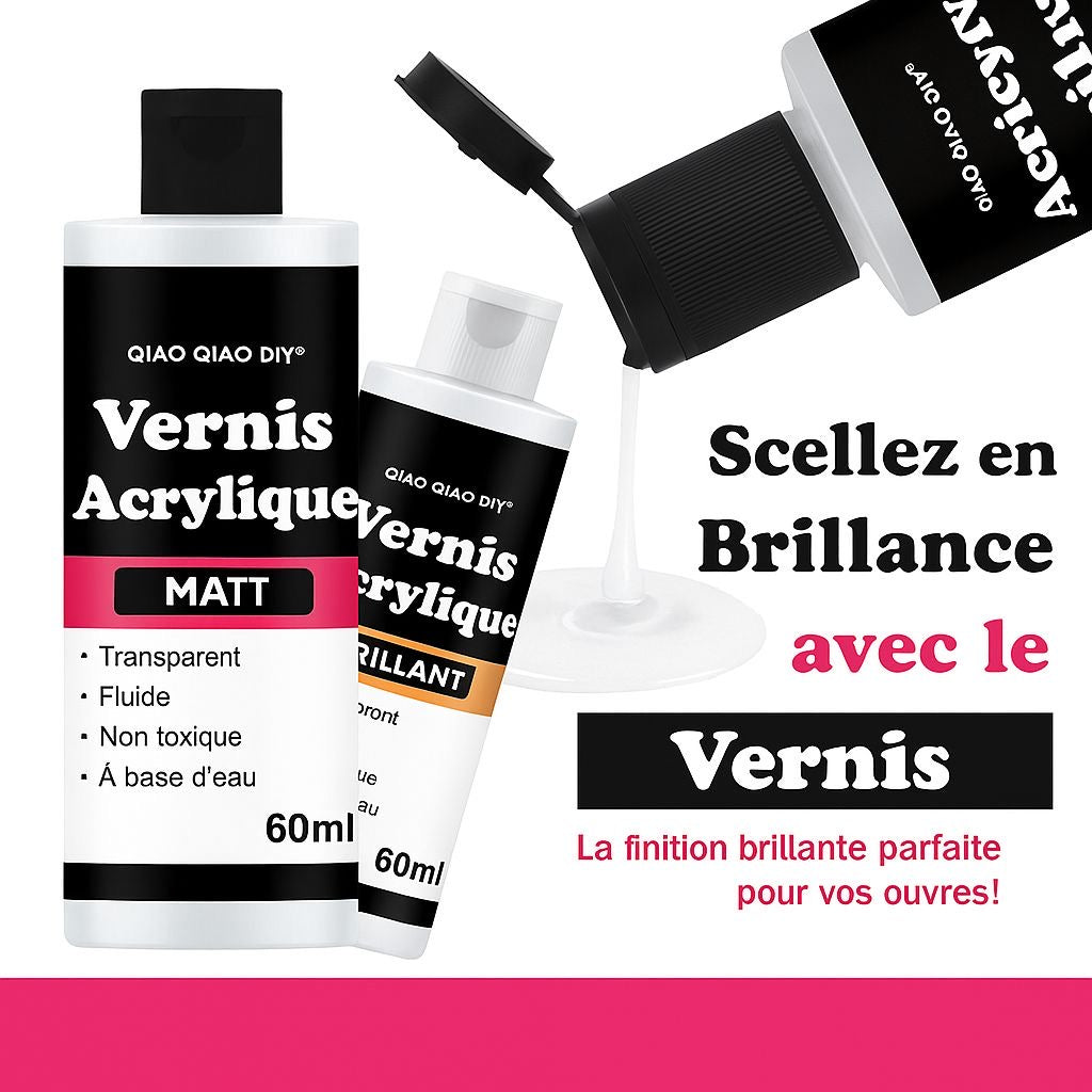 Vernis Acrylique 60ml – Finition Brillante ou Mate