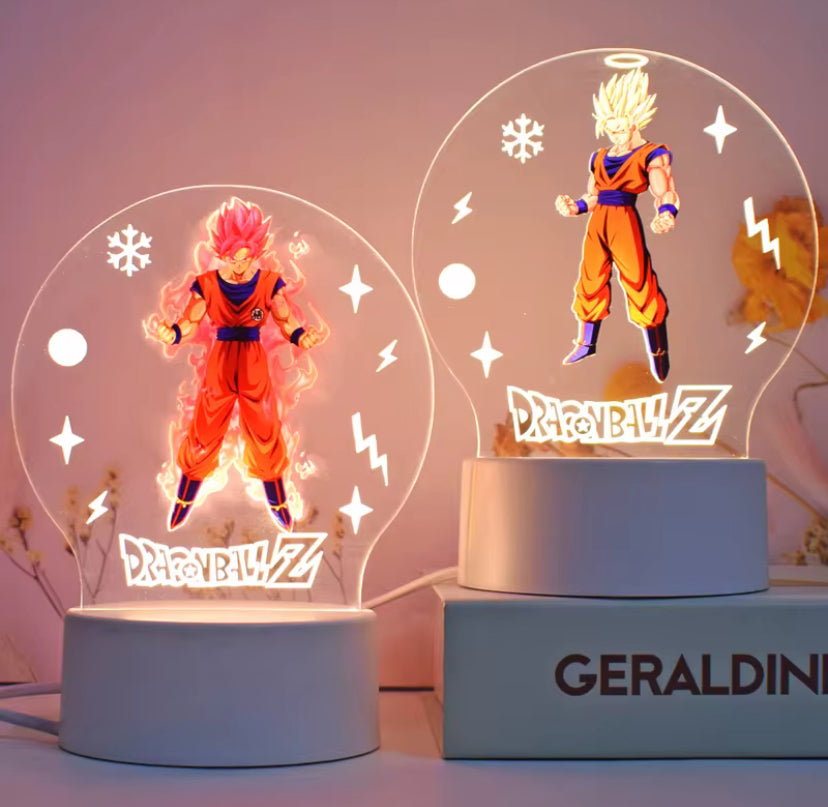 Lampe de Nuit 3D en Acrylique – Figurine d'Anime Japonais pour