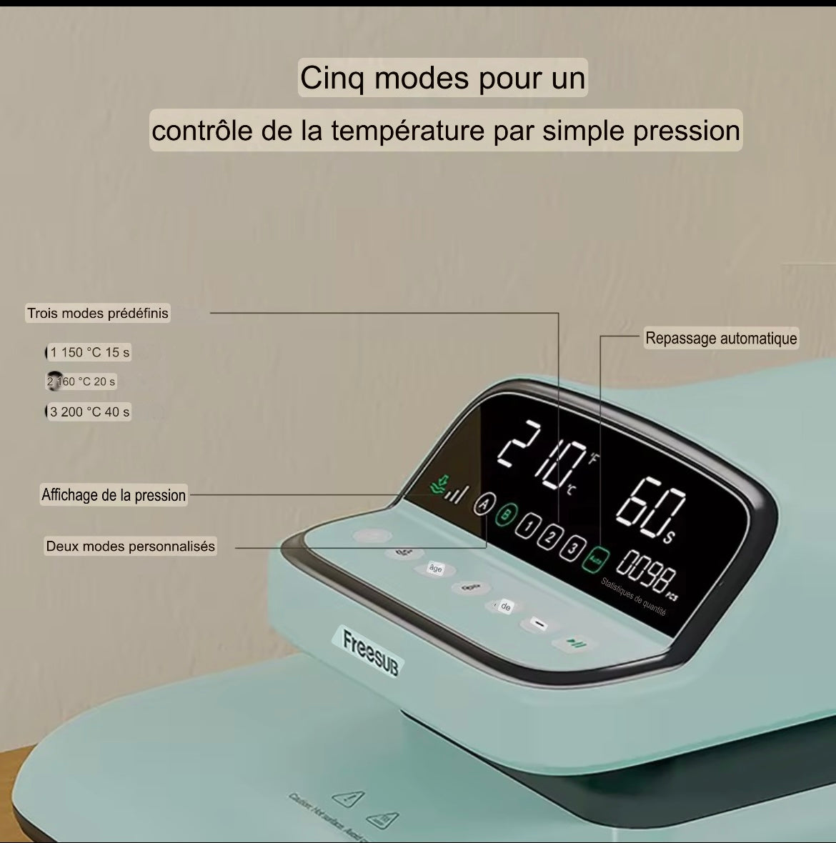 Machine d’impression sur vêtement automatique F3880 niveau 15x15