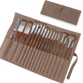 Set de 24 Pinceaux Artistiques Professionnels avec Étui Roulable – Pour Peinture Acrylique, Huile, Aquarelle & Gouache