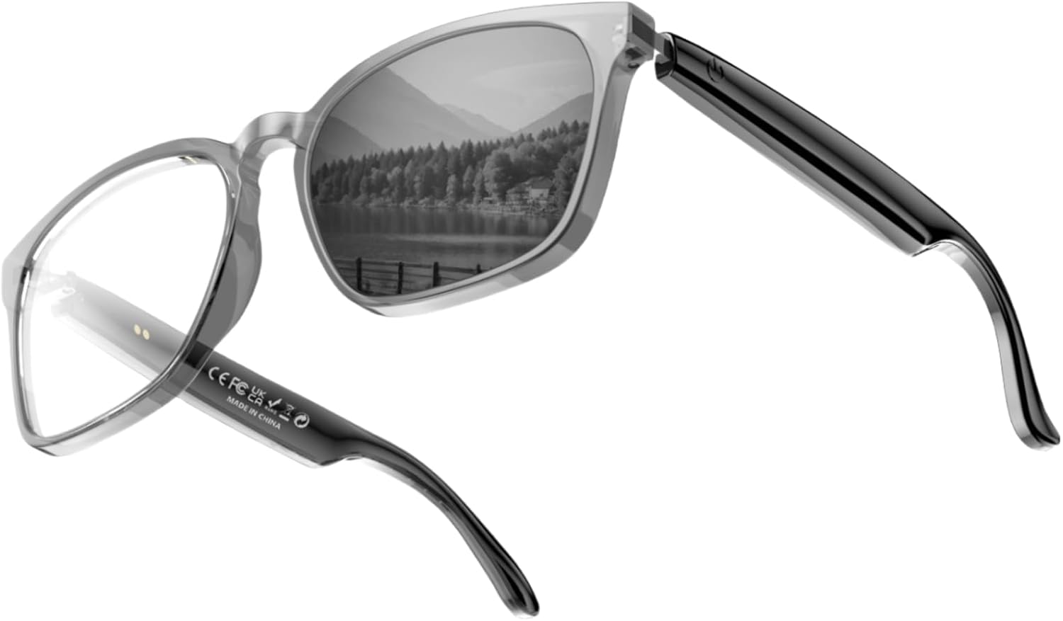 AI Smart Glasses with 140-Language Translation - Bluetooth Glasses for Music/Calls, Color-Changing Lenses, Men & Women (Travel & Business Meetings, Black)