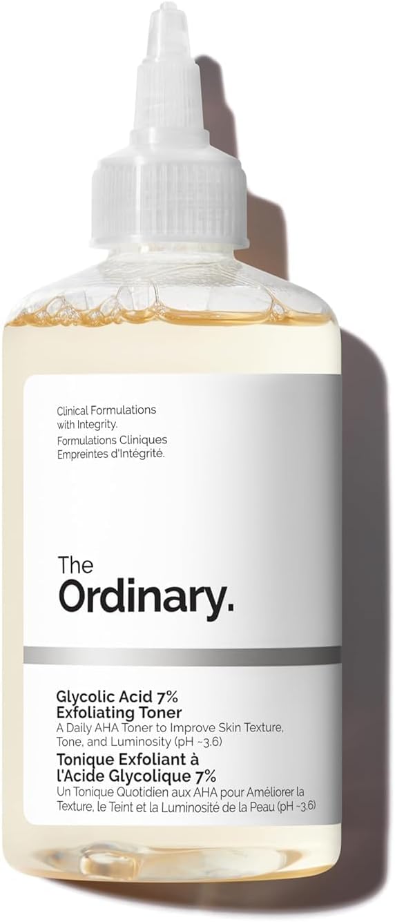 The Ordinary Glycolic Acid 7% Toning Solution, 240ml, 1 Piece, Pore Treatment, Skin Care Product