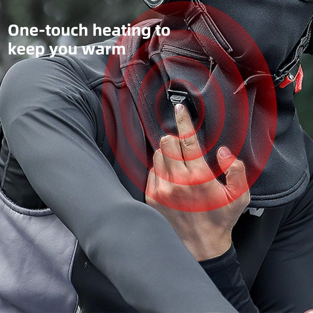 MAKINGTEC Heated Balaclava Face Mask, Windproof Ski Mask for Men and Women, Ideal for Motorcycle Riding, Black