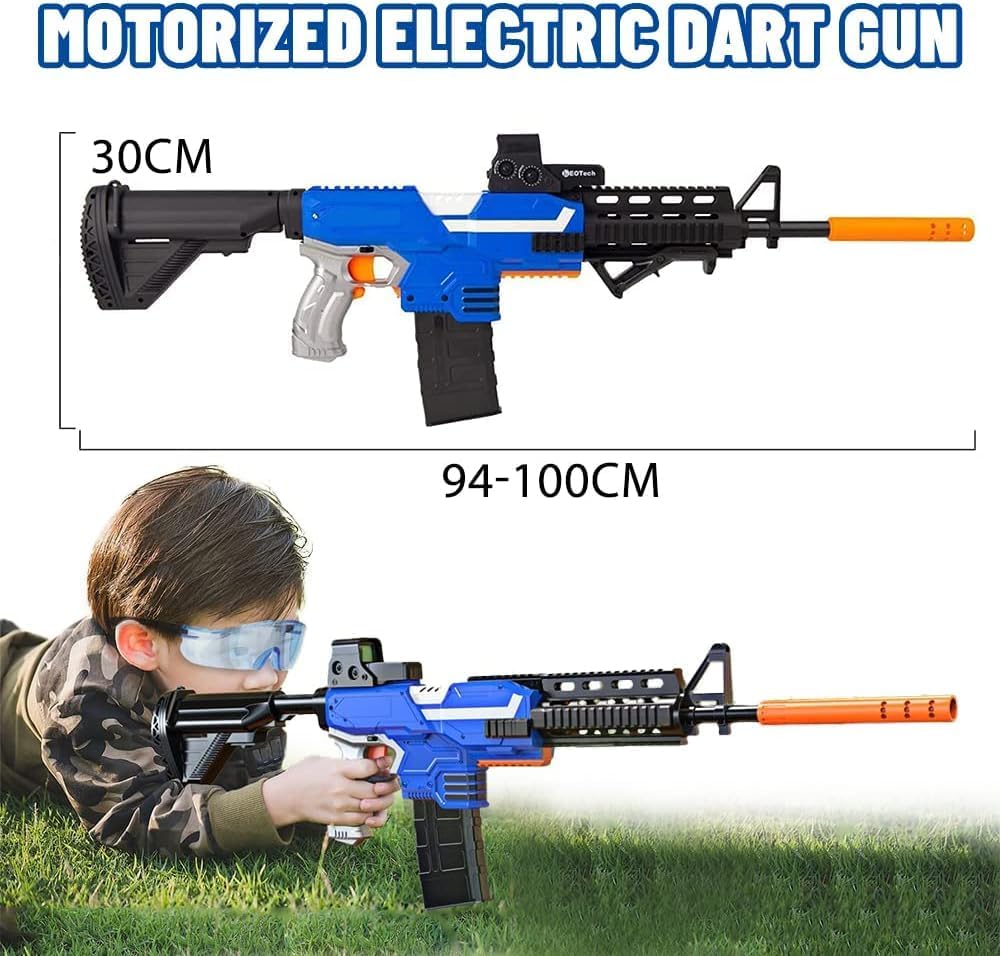 Toy Gun for Nerf Guns Bullets Automatic Sniper Rifle -3 Modes Toy Foam Blasters with Tactical Vest, Bipod, 2 Clips and 150 Darts, Electric Toys for Adults Boys Age 8-12 Gifts for Birthday Xmas