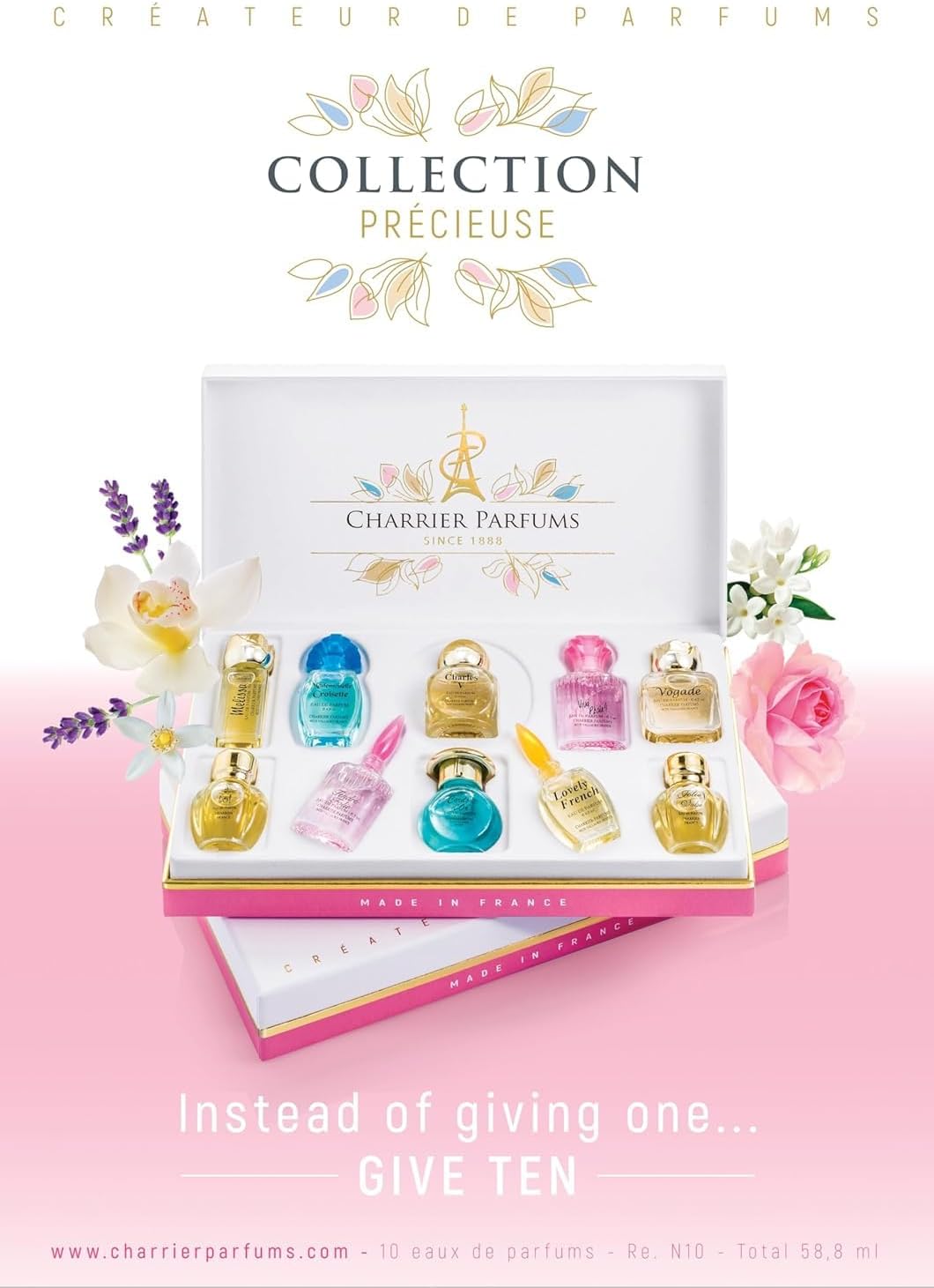 Charrier Parfums Collection Précieuse Miniature Eau de Parfum 60 ml Pack of 10