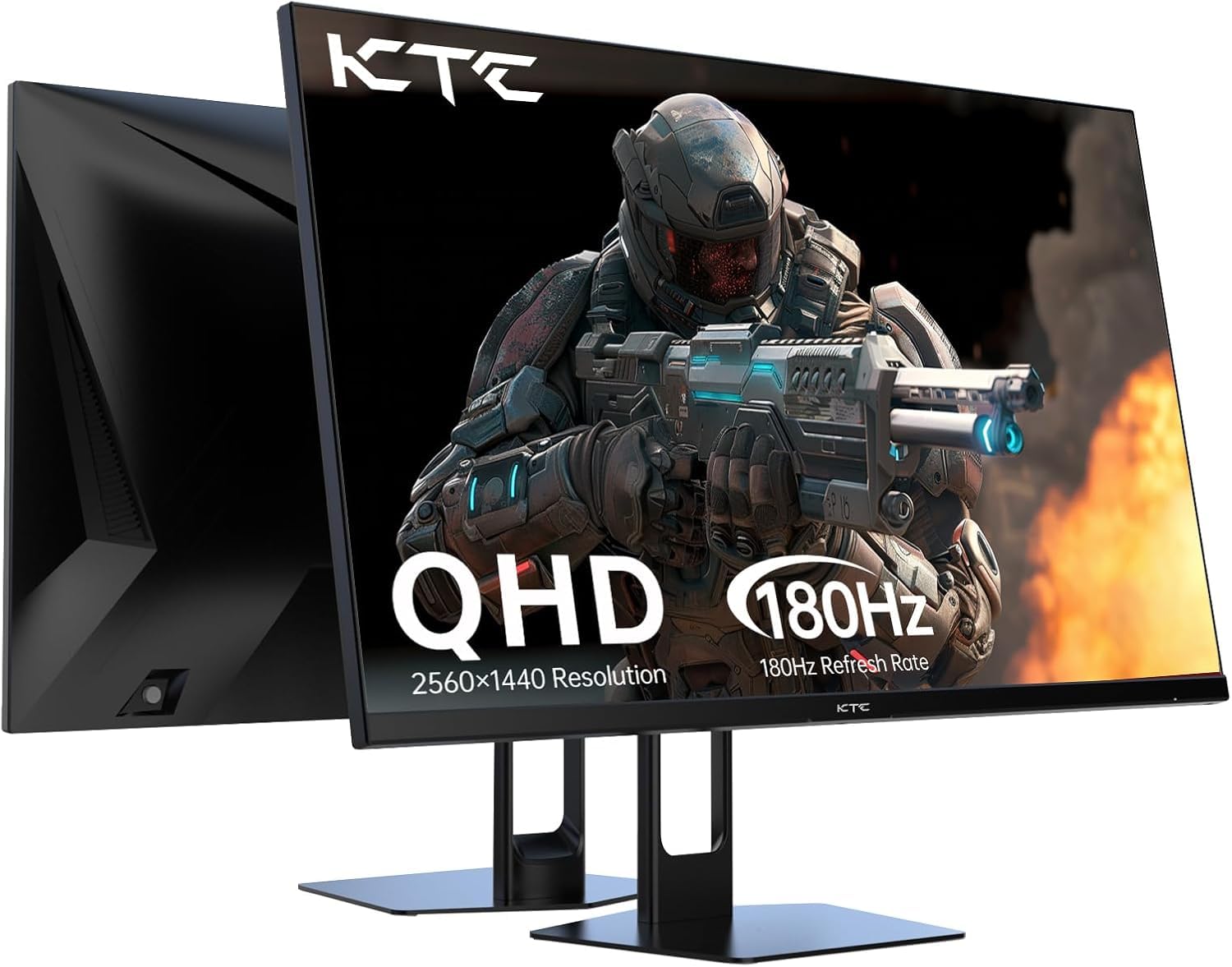 KTC 27 inch 180Hz Curved WQHD Gaming Monitor, 2K(2560x1440P),144Hz Monitor, 1500R HVA Display, FreeSync Premium, HDR, 120% sRGB, DisplayPort/HDMI/USB Vesa,Computer Monitor for Gamers