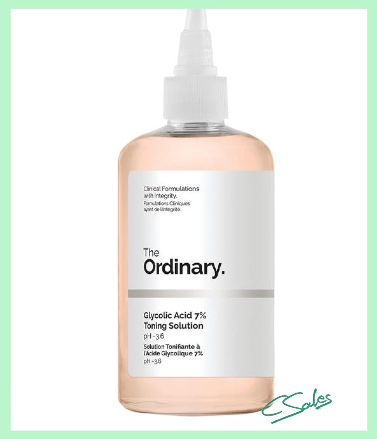 The Ordinary Cloud.Sales Cosmetics Original 100% Toning Solution | 240ml | Glycolic Acid Exfoliating Tonic | by Cloud.Sales Cosmetics