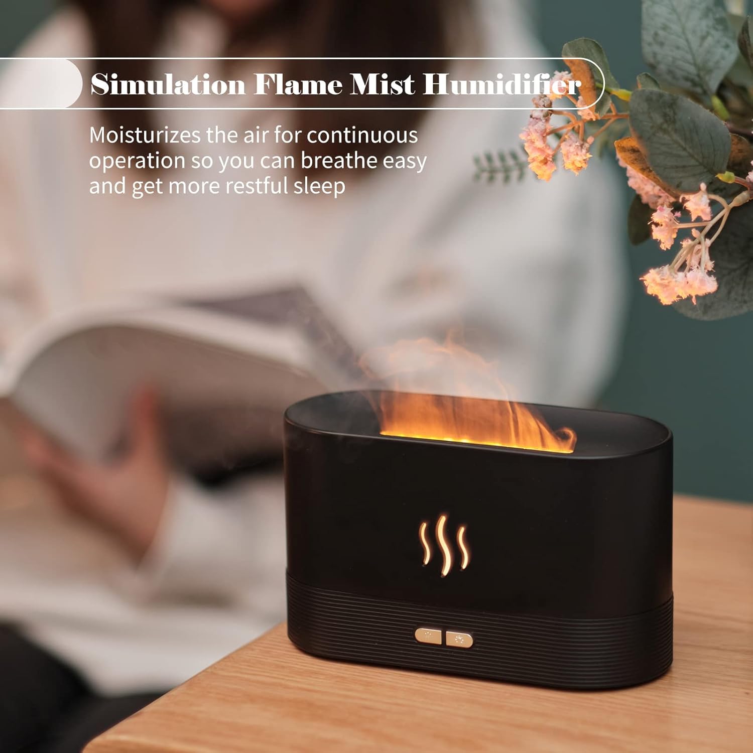 Eacam Simulation Flame Mist Humidifier