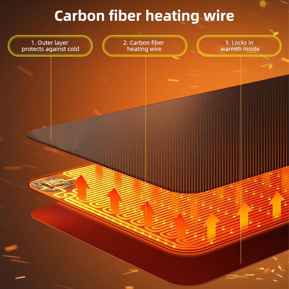 MAKINGTEC Heated Balaclava Face Mask, Windproof Ski Mask for Men and Women, Ideal for Motorcycle Riding, Black