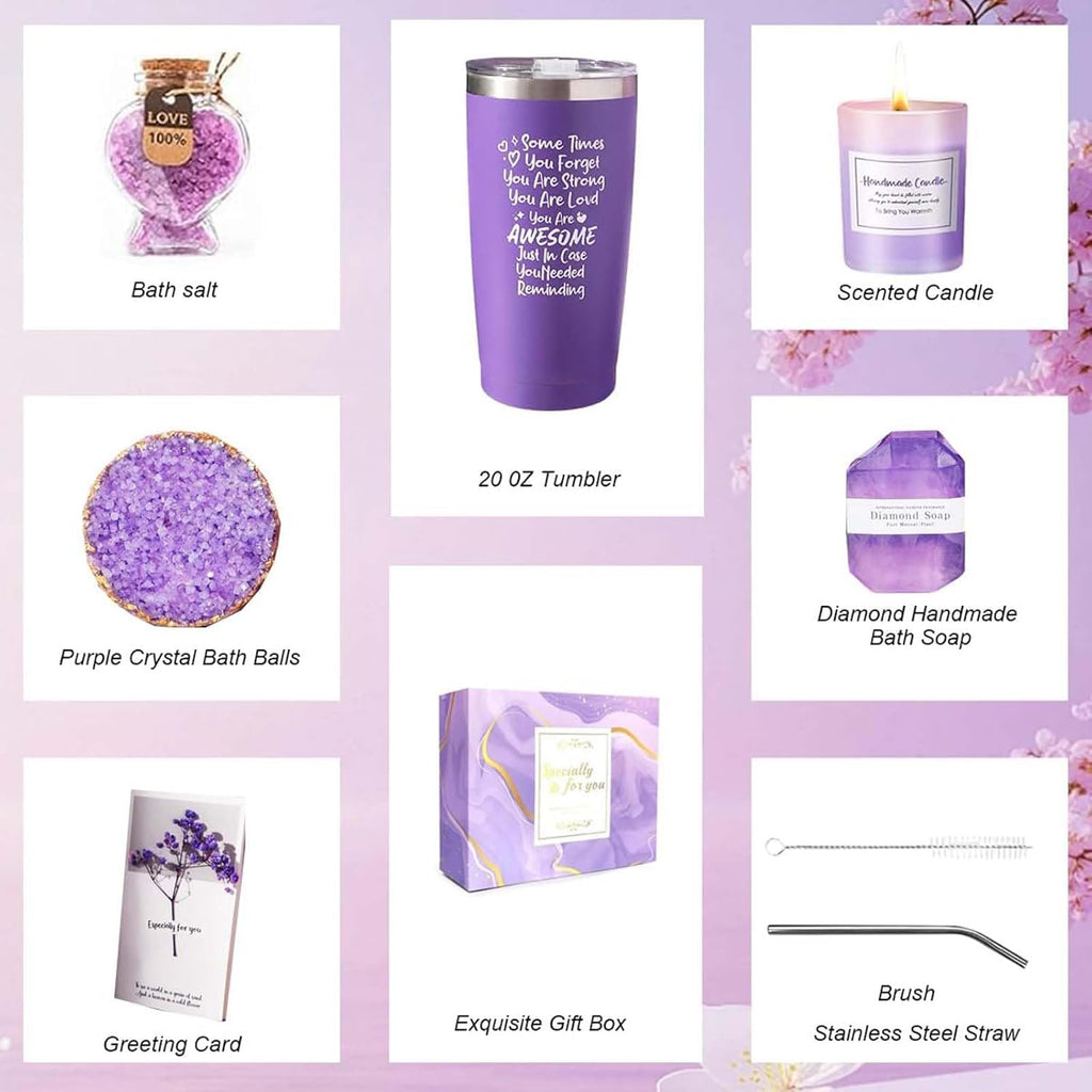 Birthday Gifts for Women,Happy Birthday Spa Gift Basket,Bath Relaxing Spa Gifts Basket for Her with Box,Festival Gift Baskets Sets for Mom,Sister,Best Friend,Wife,Daughter,Girlfriend