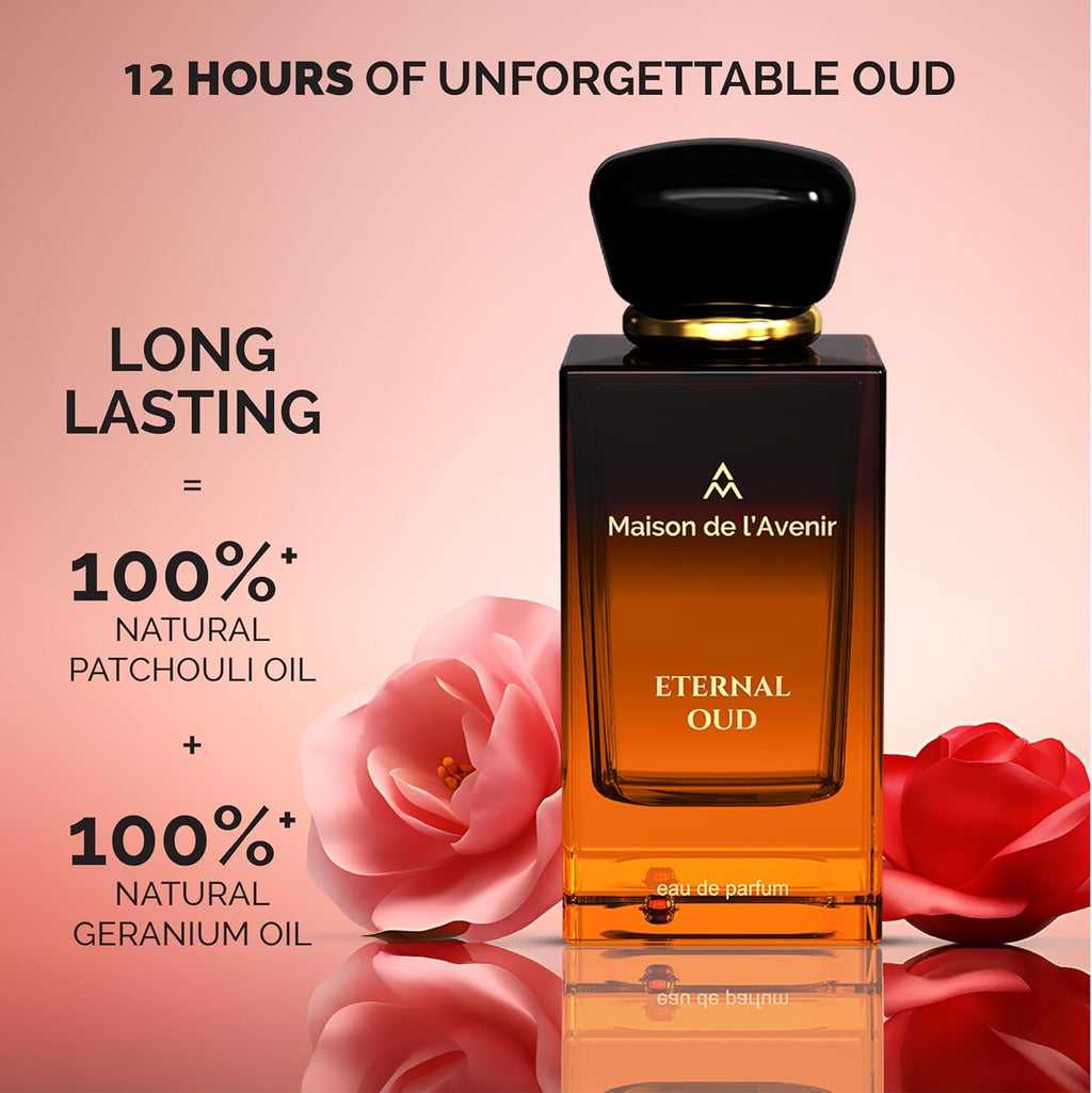 Maison de l'Avenir Eternal Oud - Unisex - Cologne for Men - Perfume for Women - Floral Oriental - with notes of Saffron, Rose and Oud - Long Lasting - Fine Niche Fragrance