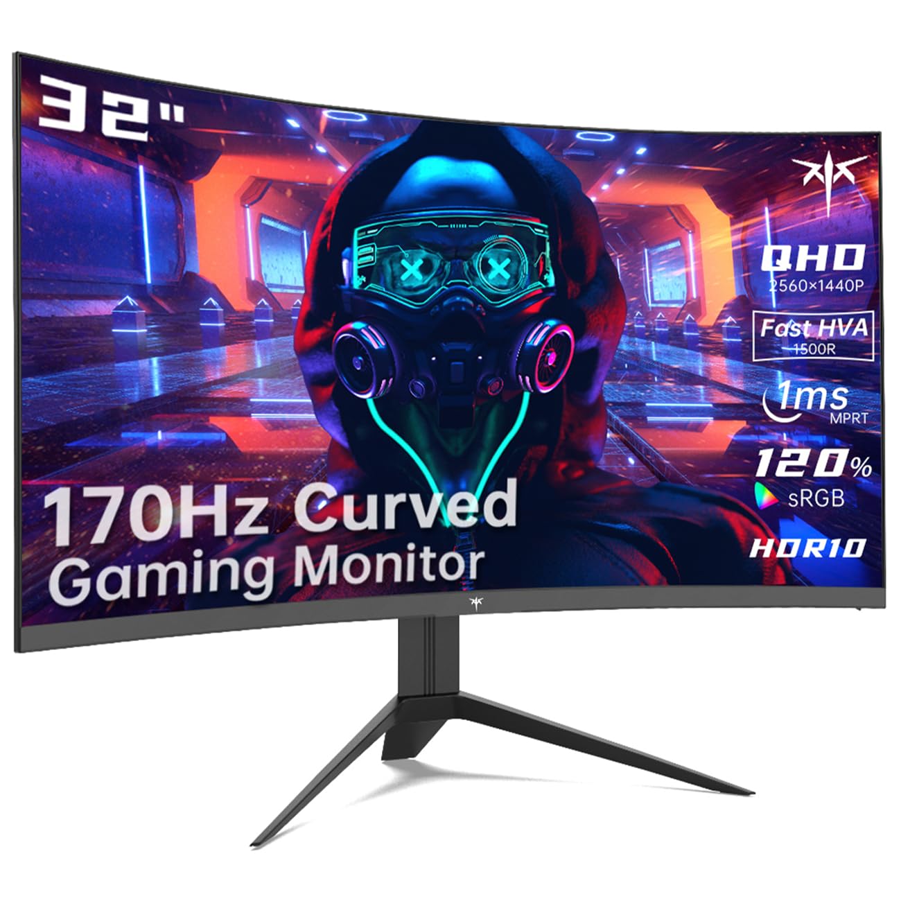 KTC 27 inch 180Hz Curved WQHD Gaming Monitor, 2K(2560x1440P),144Hz Monitor, 1500R HVA Display, FreeSync Premium, HDR, 120% sRGB, DisplayPort/HDMI/USB Vesa,Computer Monitor for Gamers