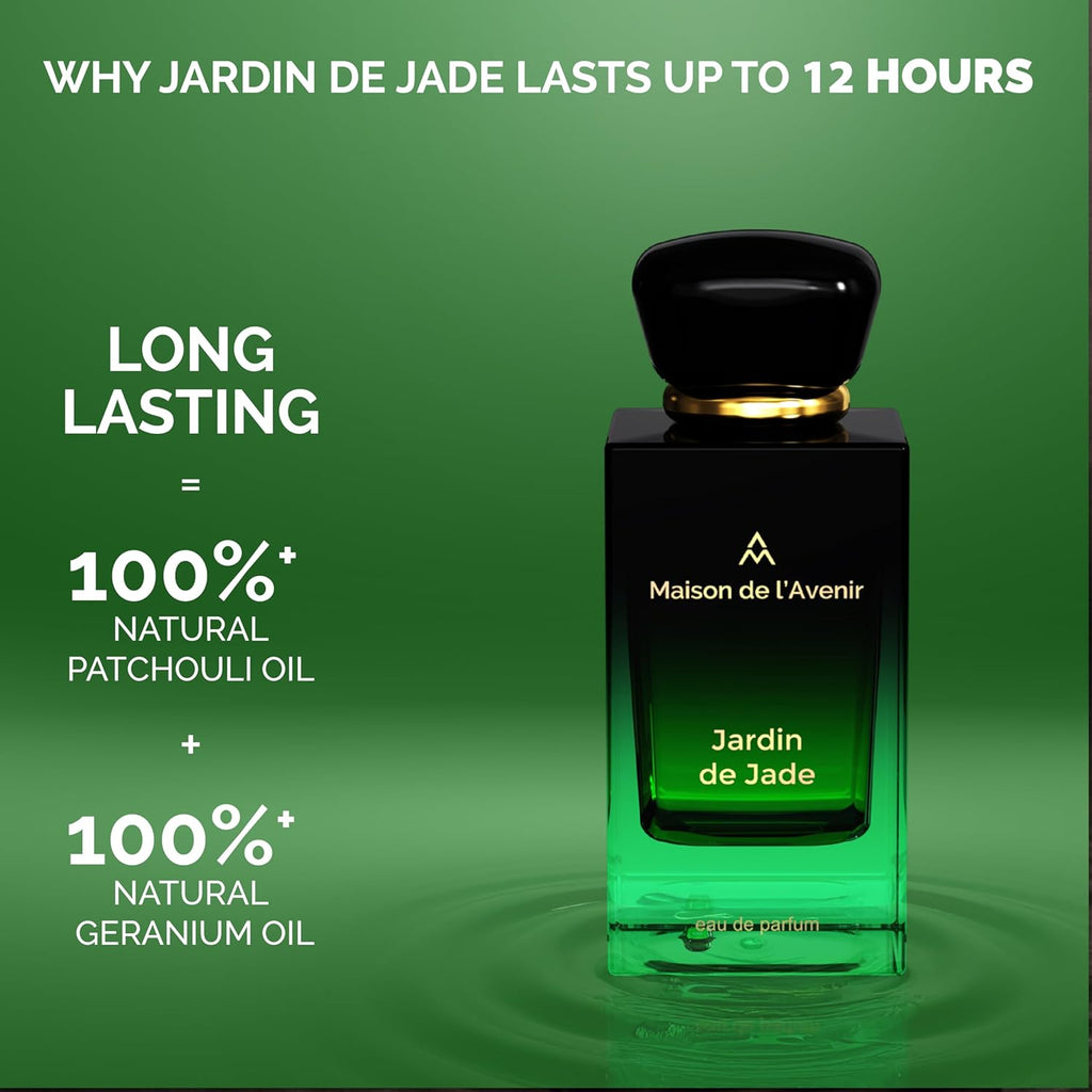 Maison de l'Avenir Jardin De Jade - Unisex - a sensual Perfume for Women - Cologne for Men - with Fruity, Floral and Gourmand notes - Long Lasting - Fine Niche Fragrance