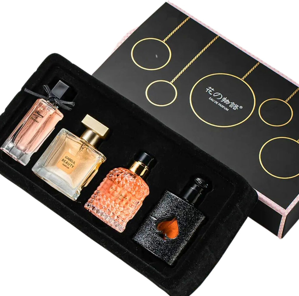 Perfume Gift Set For Women, 4 Pcs Perfume Set Valentine Gift for Her, Long-Lasting Fresh Floral Aromatic Fragrance, Ladies Perfume Set For Dating, Birthday, Gift To Girlfriend, Eau de Parfum For Women
