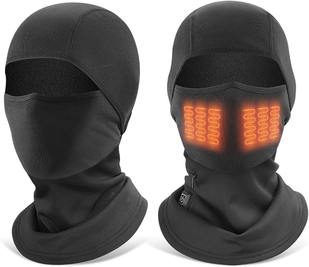 MAKINGTEC Heated Balaclava Face Mask, Windproof Ski Mask for Men and Women, Ideal for Motorcycle Riding, Black