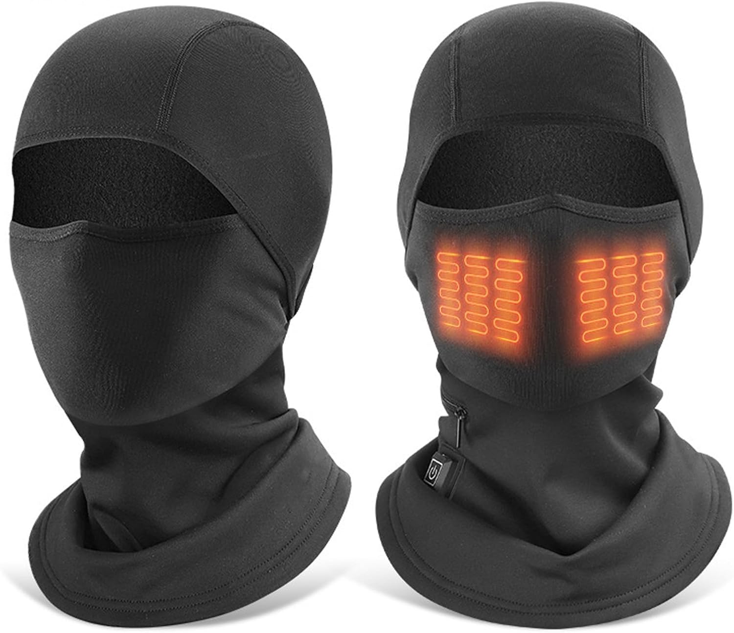 MAKINGTEC Heated Balaclava Face Mask, Windproof Ski Mask for Men and Women, Ideal for Motorcycle Riding, Black