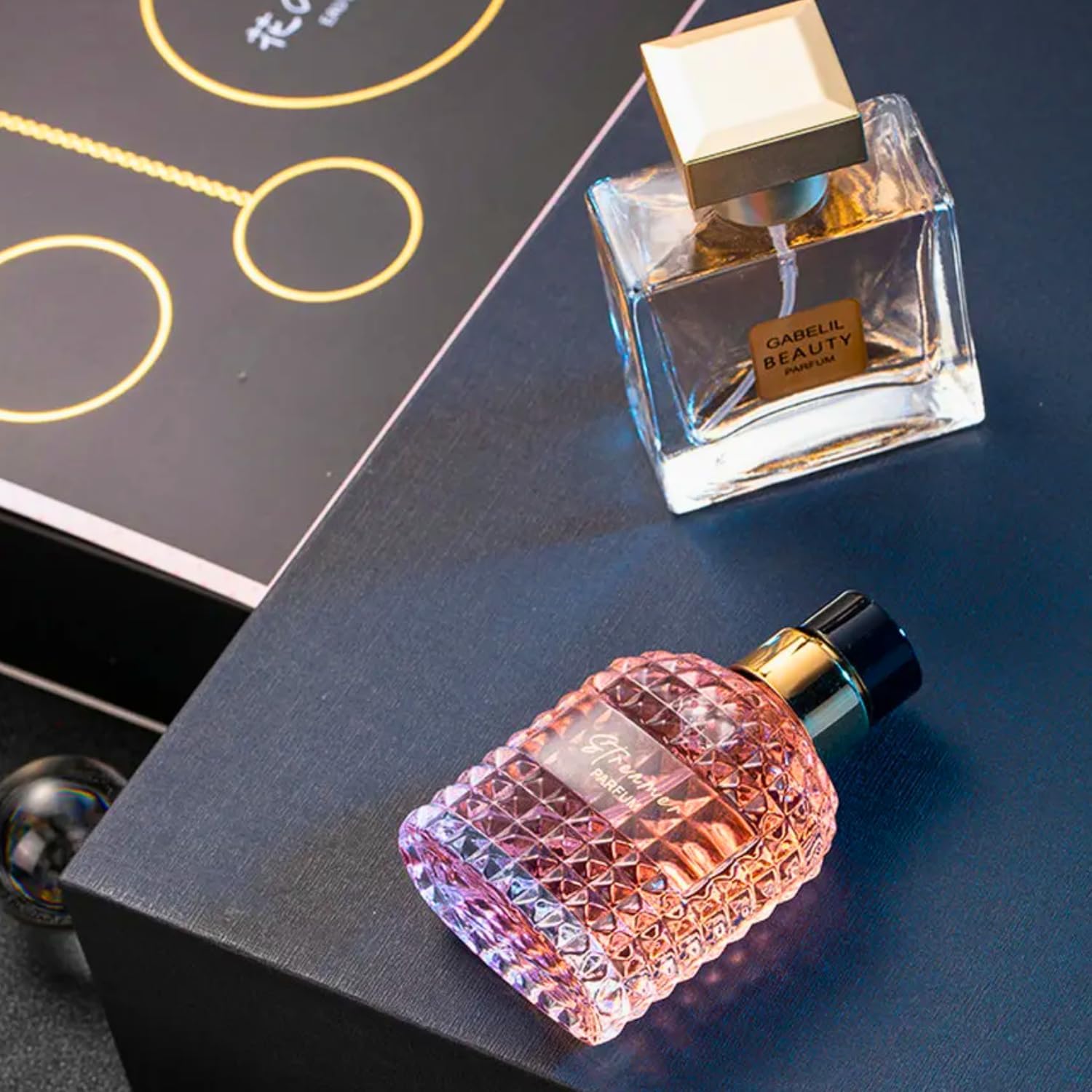 Perfume Gift Set For Women, 4 Pcs Perfume Set Valentine Gift for Her, Long-Lasting Fresh Floral Aromatic Fragrance, Ladies Perfume Set For Dating, Birthday, Gift To Girlfriend, Eau de Parfum For Women