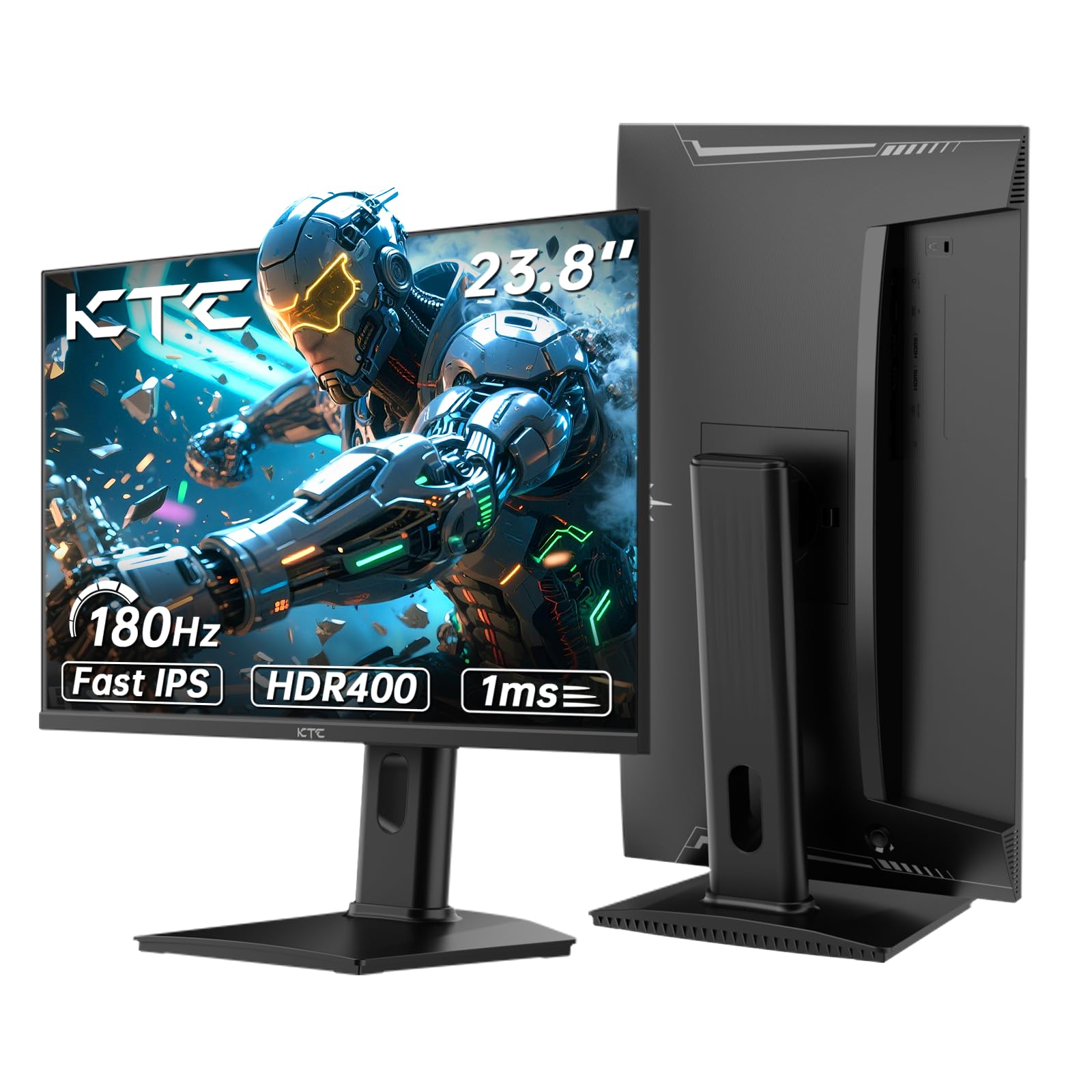 KTC 27 inch 180Hz Curved WQHD Gaming Monitor, 2K(2560x1440P),144Hz Monitor, 1500R HVA Display, FreeSync Premium, HDR, 120% sRGB, DisplayPort/HDMI/USB Vesa,Computer Monitor for Gamers