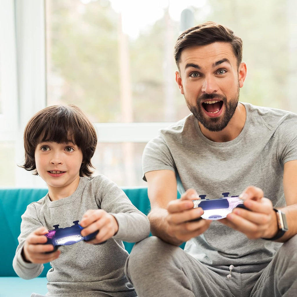 DYONDER Wireless Controller for PS4/PC/iOS, Wireless Remote Gamepad with Unique Cracked Design/Dual Vibration/6-Axis Motion Sensor/Audio Function(Black)