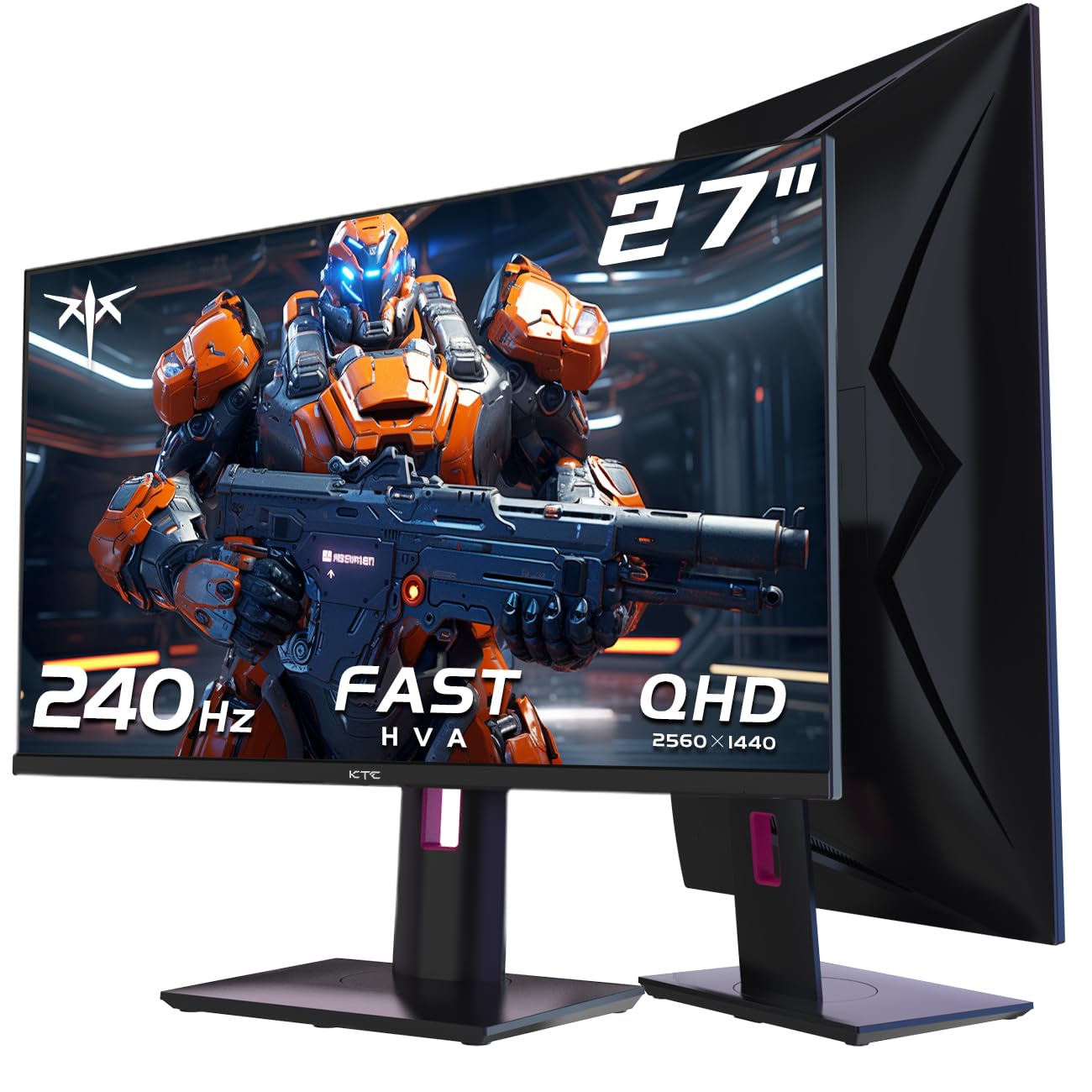 KTC 27 inch 180Hz Curved WQHD Gaming Monitor, 2K(2560x1440P),144Hz Monitor, 1500R HVA Display, FreeSync Premium, HDR, 120% sRGB, DisplayPort/HDMI/USB Vesa,Computer Monitor for Gamers
