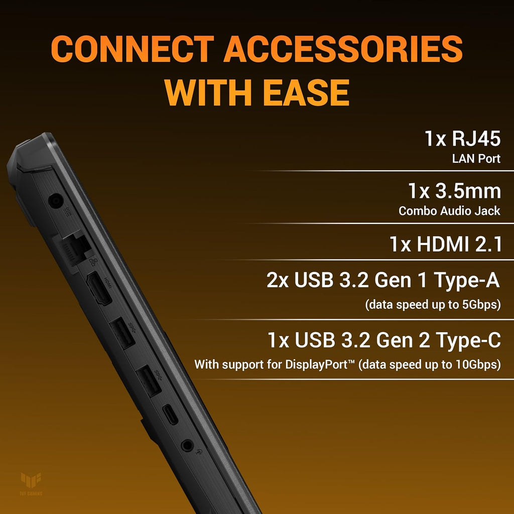 ASUS TUF A16 (2025) AMD Ryzen 7 7445HS Gaming Laptop 32GB RAM-1TB SSD | FHD+ 144Hz | Nvidia RTX 4050-6GB | Windows 11 | Office Home 2024 | Mecha Gray | FA607NUG-WH73