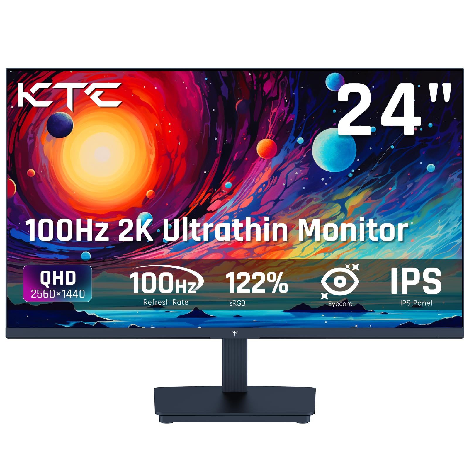KTC 27 inch 180Hz Curved WQHD Gaming Monitor, 2K(2560x1440P),144Hz Monitor, 1500R HVA Display, FreeSync Premium, HDR, 120% sRGB, DisplayPort/HDMI/USB Vesa,Computer Monitor for Gamers