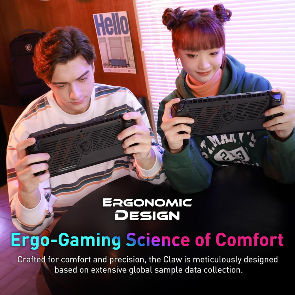 MSI Claw PC Gaming Handheld: Intel Ultra 7-155H, 7" FHD 120Hz Display, 16GB LPDDR5, 512GB NVMe SSD, MicroSD Card Reader, Thunderbolt 4, Win 11 Home: Black A1M-051US