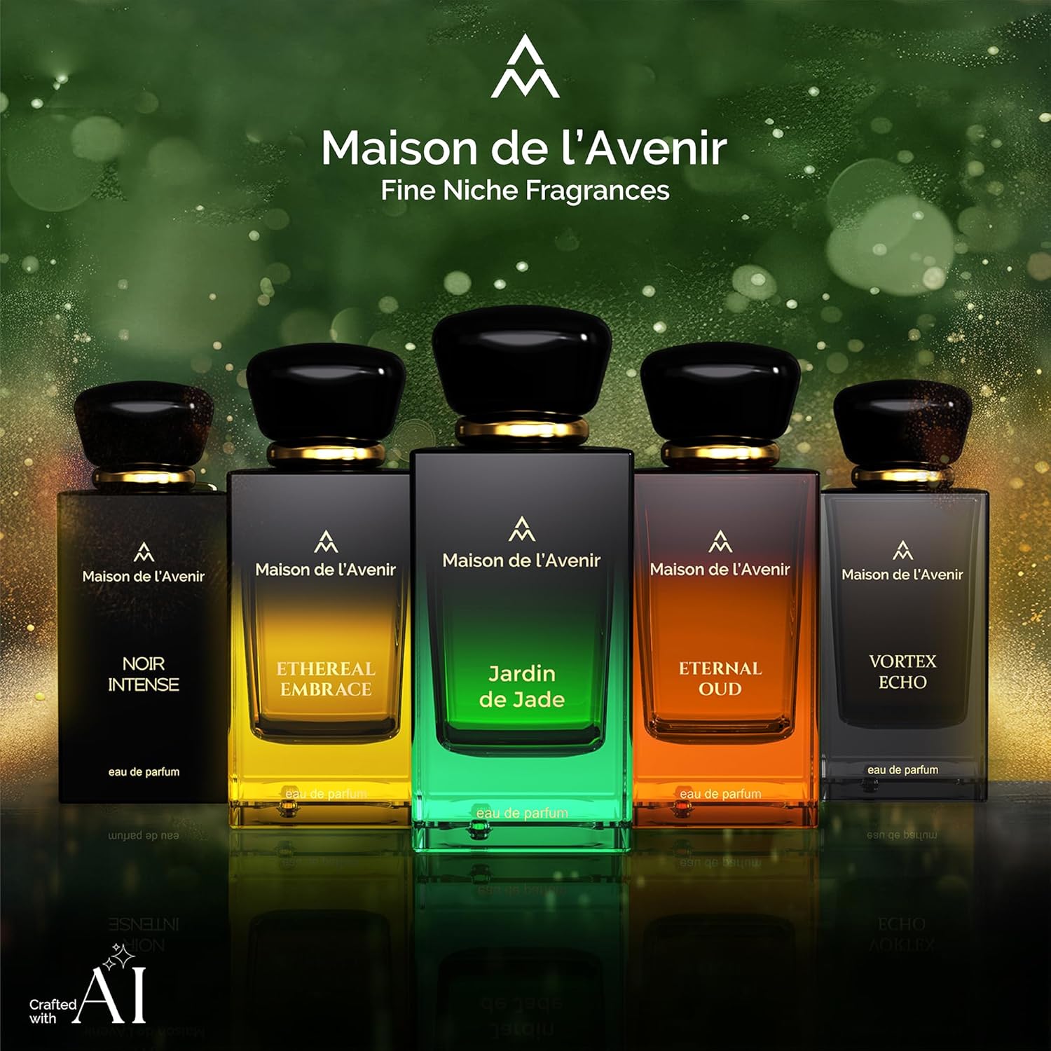 Maison de l'Avenir Jardin De Jade - Unisex - a sensual Perfume for Women - Cologne for Men - with Fruity, Floral and Gourmand notes - Long Lasting - Fine Niche Fragrance