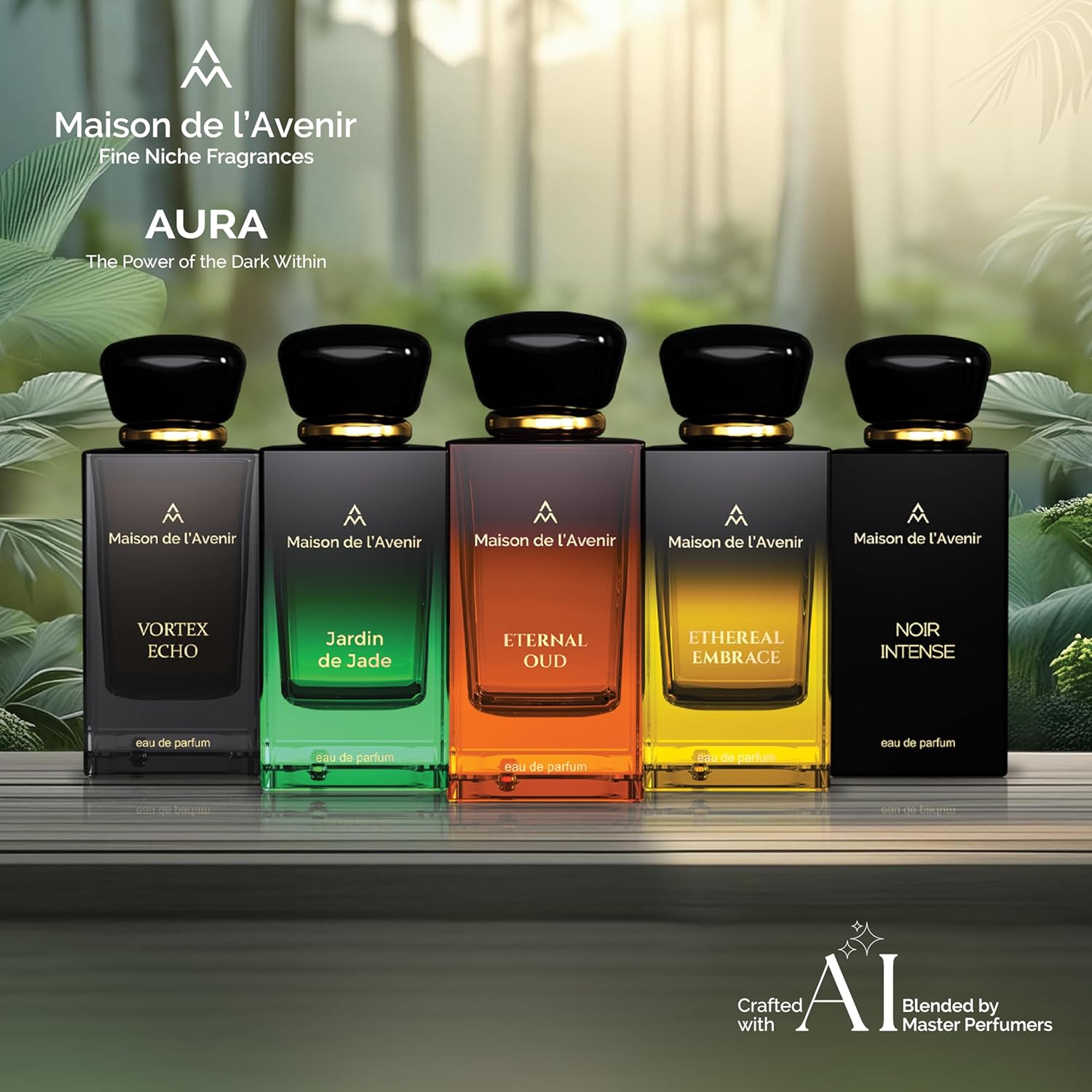 Maison de l'Avenir Eternal Oud - Unisex - Cologne for Men - Perfume for Women - Floral Oriental - with notes of Saffron, Rose and Oud - Long Lasting - Fine Niche Fragrance