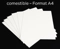 Lot de 10 Feuilles de Papier Azyme comestible – Format A4
