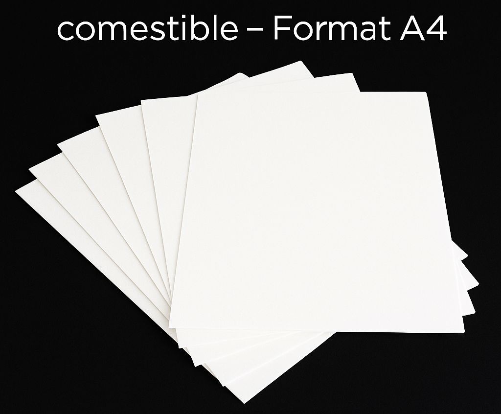 Lot de 10 Feuilles de Papier Azyme comestible – Format A4