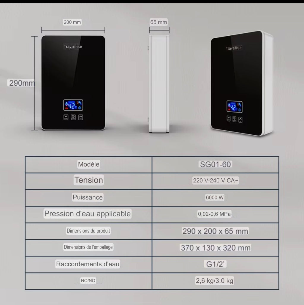 Chauffe eau électrique instantanée
