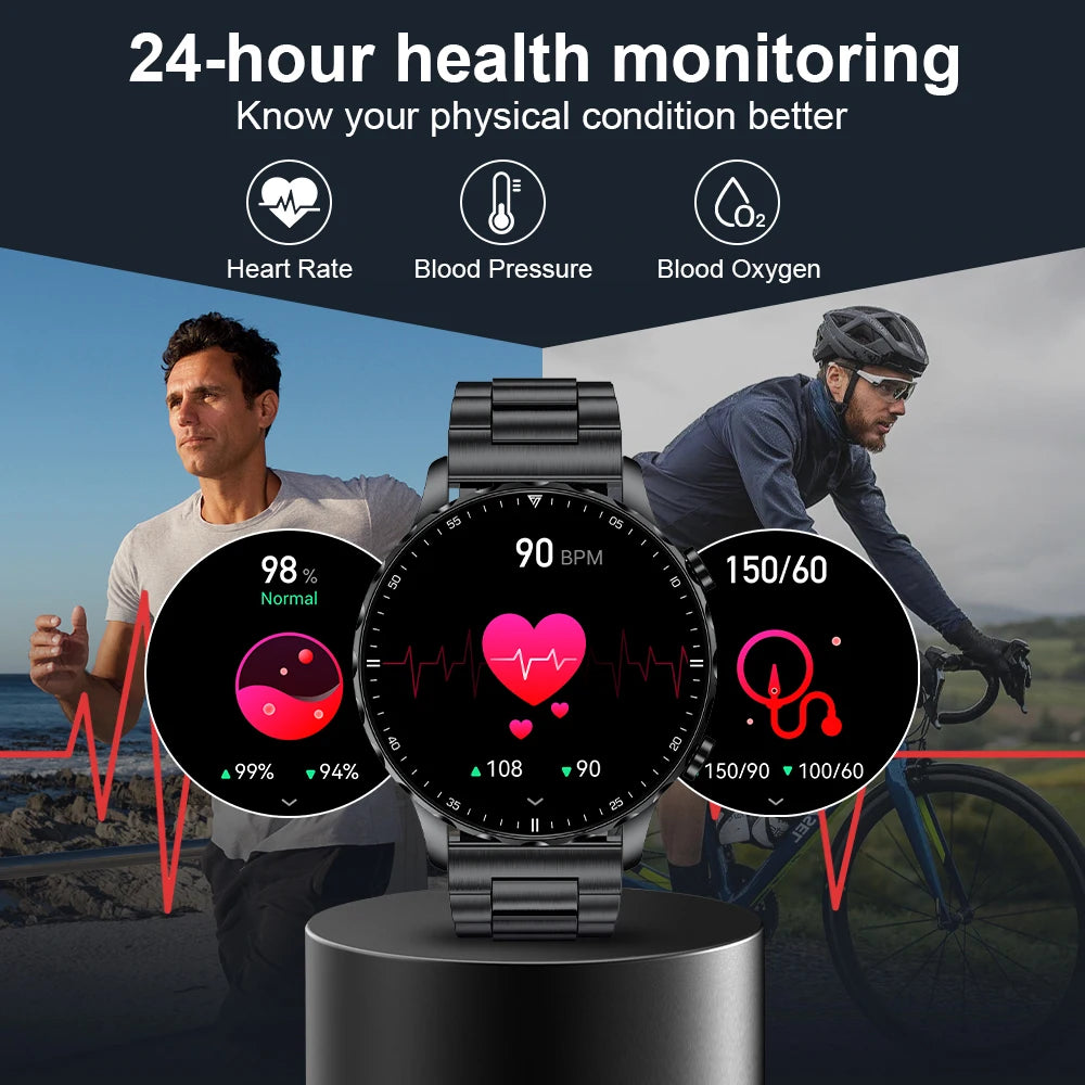 LIGE BW0664 AI Voice Assistant Smartwatch Touch Screen Bt Call  Fitness Multi Sports Monitor Blood Pressure Smart Watch for Men