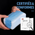 Masques Chirurgicaux 3 Plis – Certifiés & Conformes ( 50pcs )