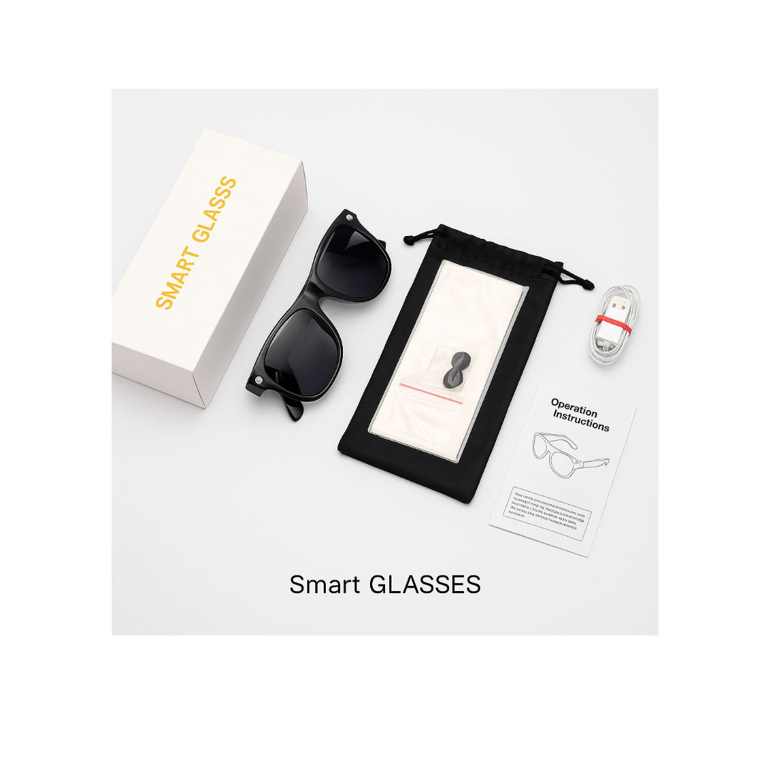 Lunettes connectées intelligentes – Caméra HD & Bluetooth
