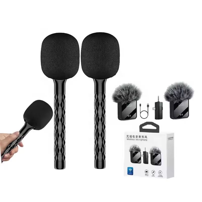 Microphone sans fil double – Kit complet avec poignée ergonomique