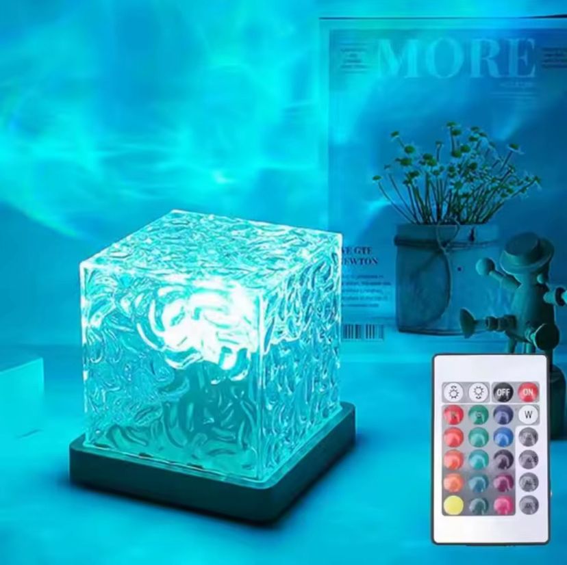 Lampe Cube LED Cristal