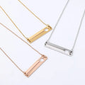 Collier Barre Personnalisable avec Découpe Cœur