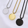 Collier Médaillon Rond Minimaliste – Acier Inoxydable