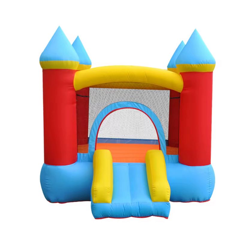 Château Gonflable Coloré avec Toboggan – Forme Château Fort