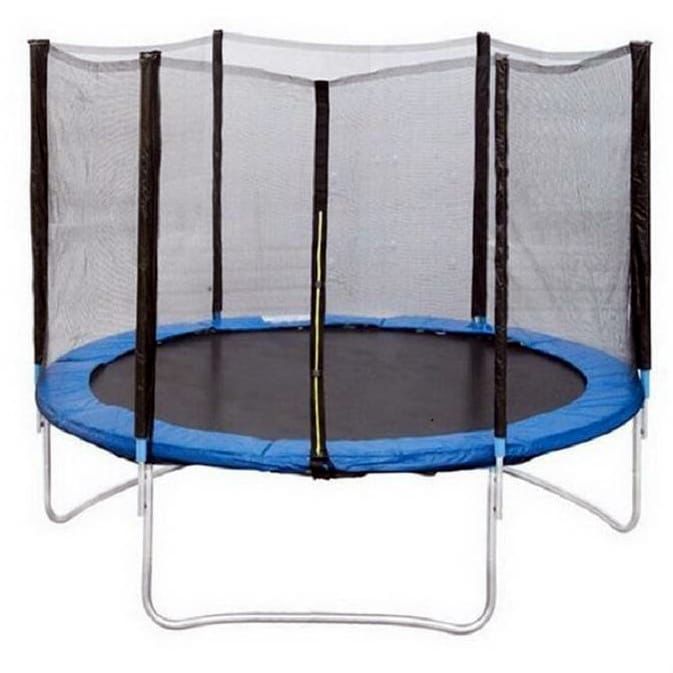 Trampoline de Jardin 2,4M avec Filet de Sécurité – Modèle Compact et Résistant
