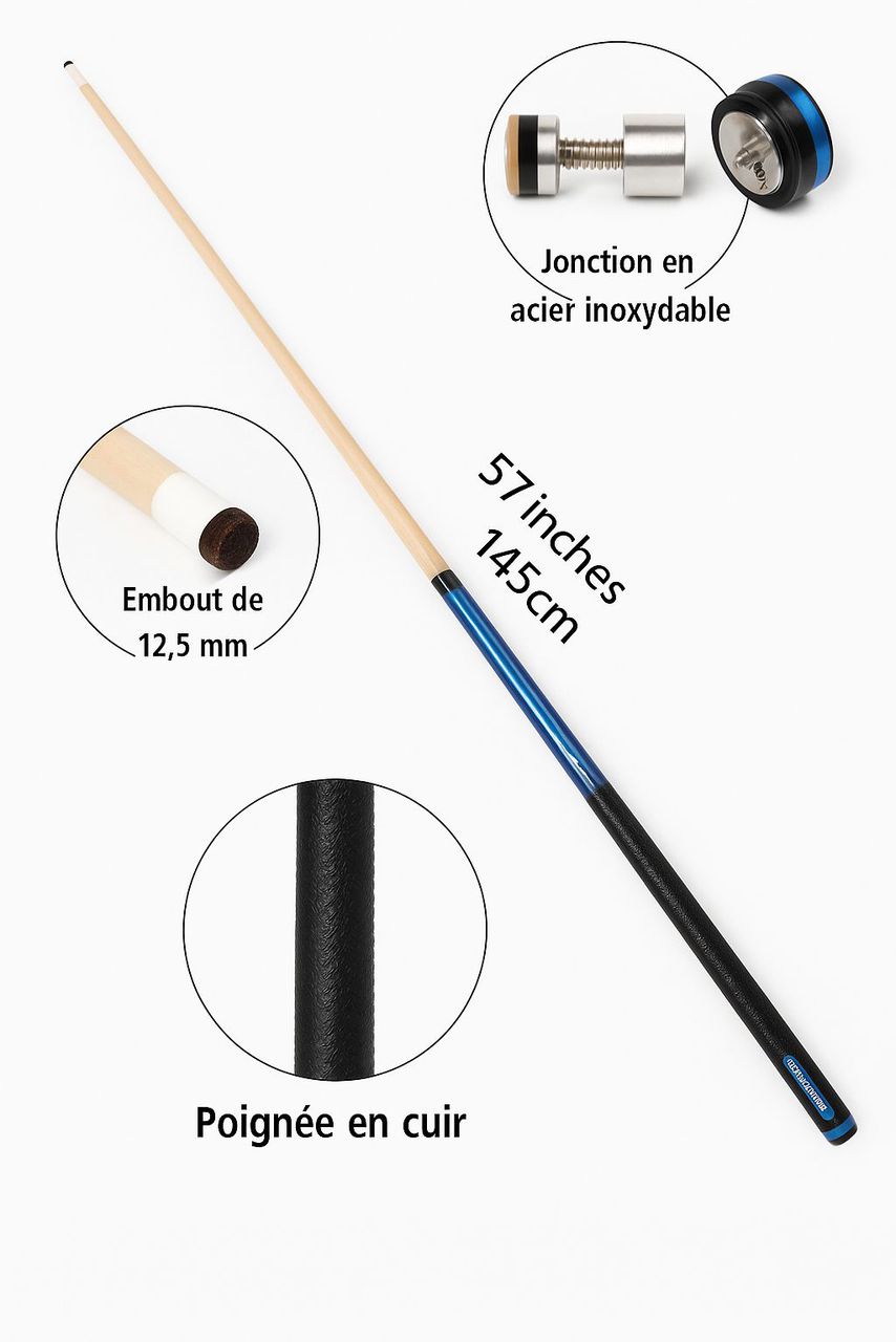 Queue de Billard Professionnelle 145 cm