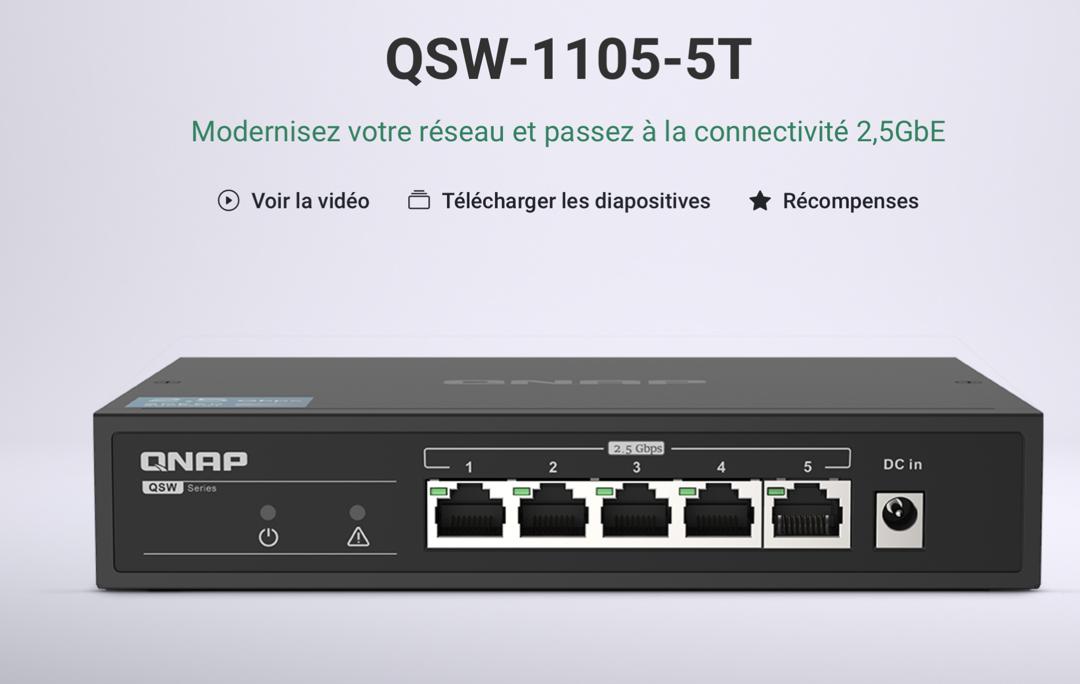 Switch QNAP QSW-1105-5T – 5 Ports 2,5GbE