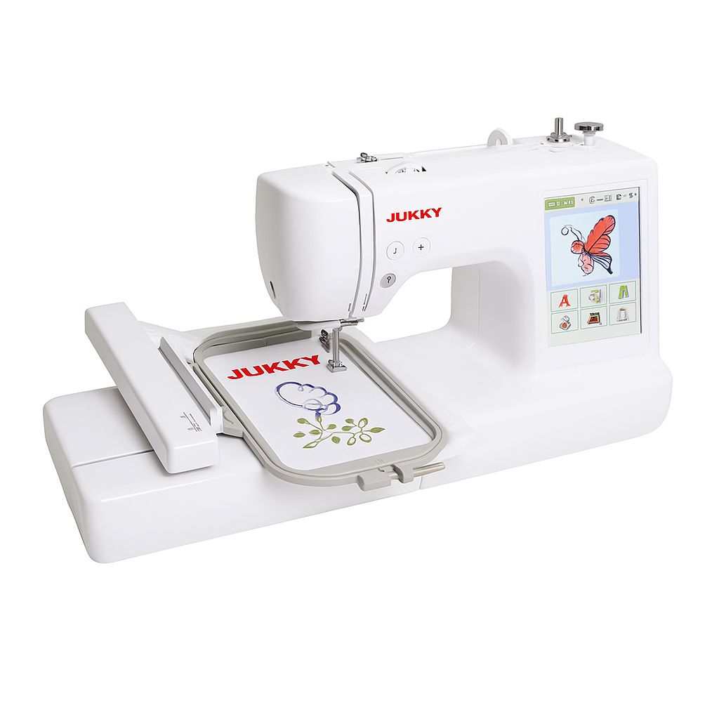 Machine à Broder Électronique JUKKY – Kit Complet avec Accessoires et Fils de Couleur