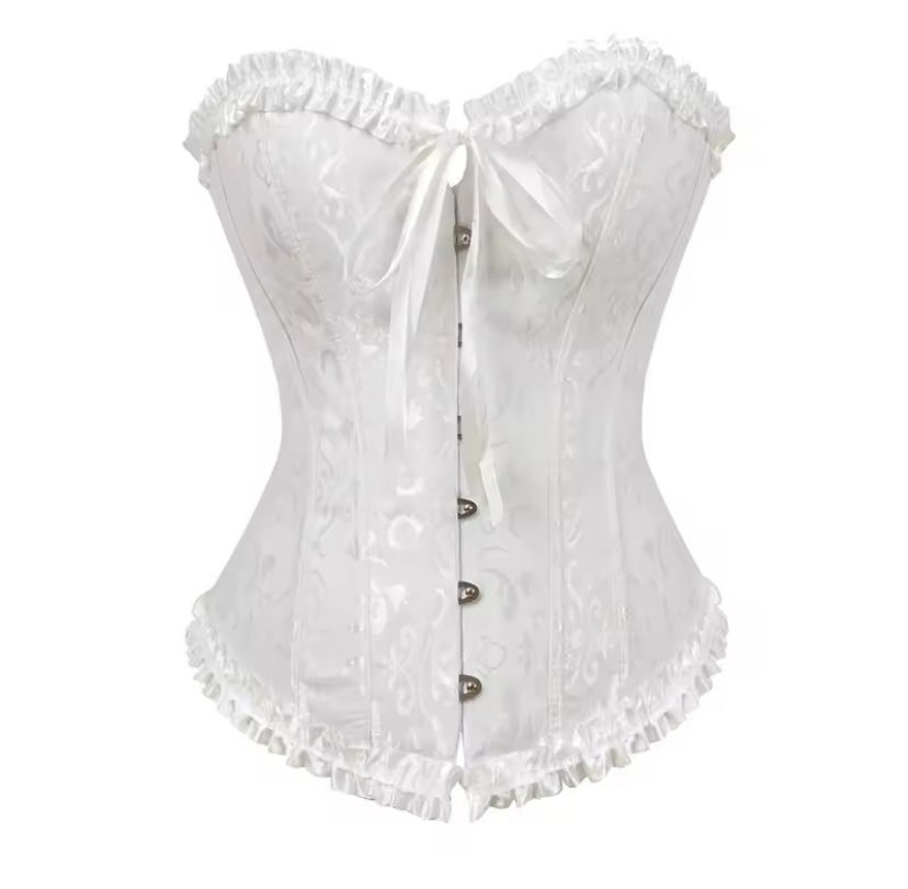 Corset Sexy Brodé avec Dentelle – Lot de 7 Pièces