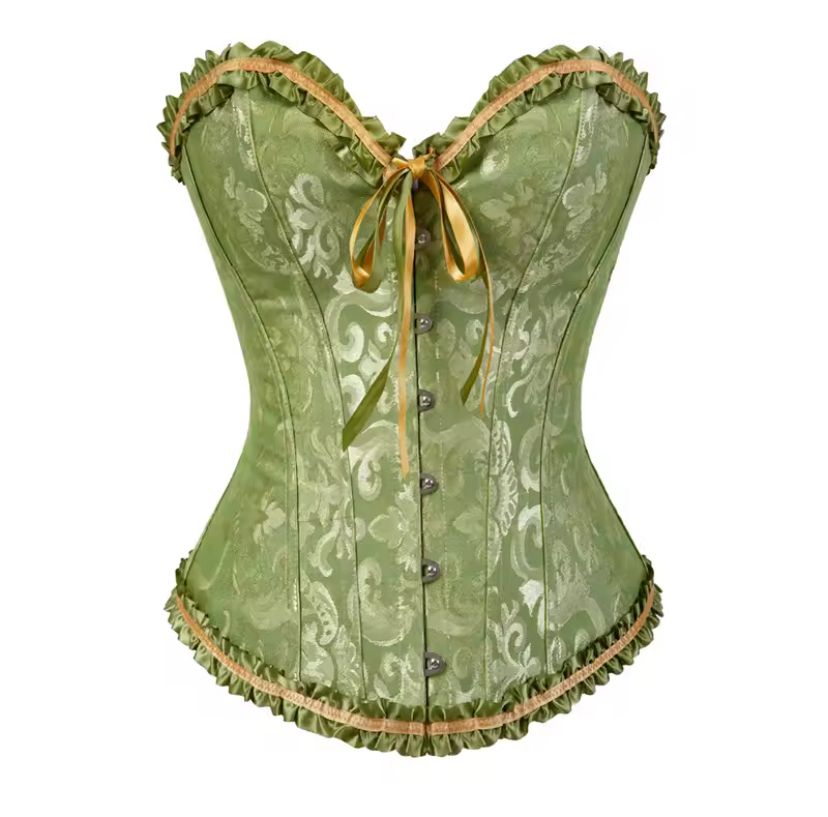 Corset Sexy Brodé avec Dentelle – Lot de 7 Pièces