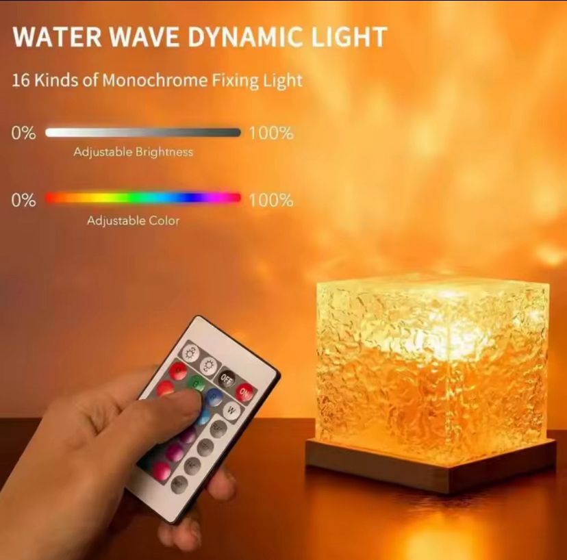 Lampe Cube LED Cristal