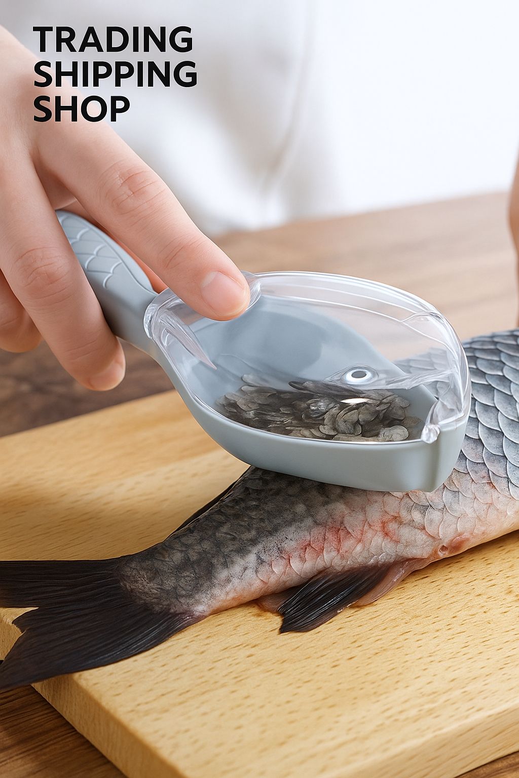 Écailleur de Poisson avec Réservoir Collecteur