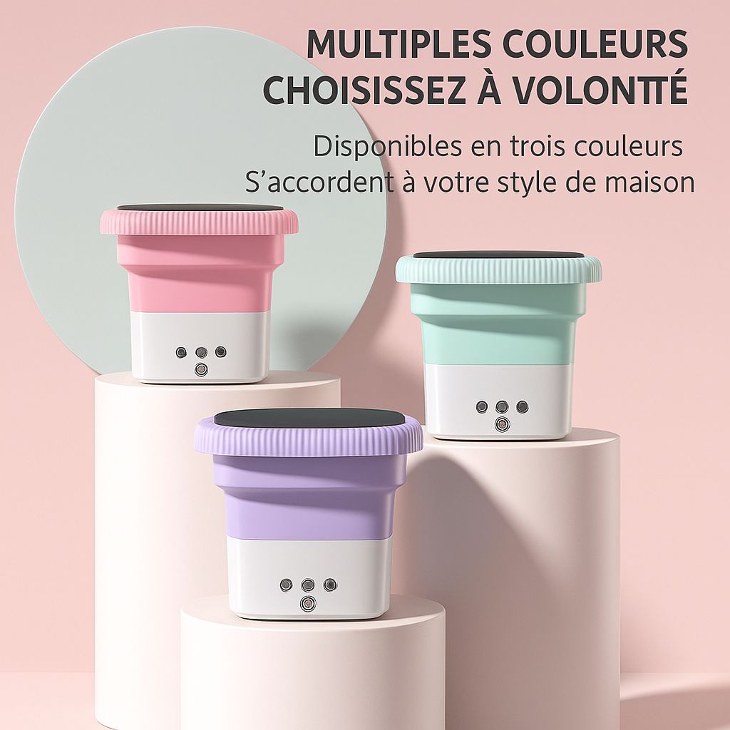 Mini Machine à Laver Portable Pliable – Idéale pour les Petits Espaces