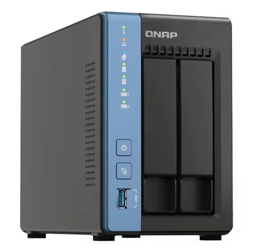 Serveur NAS QNAP TS-264C-8G avec disque dur WD RED 8 To et SSD Samsung 990 EVO Plus inclus